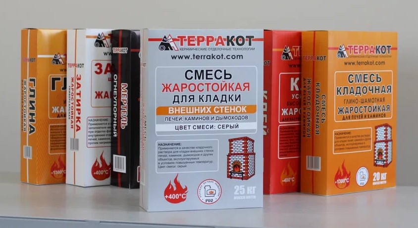 готовая смесь для внешних стенок печи
