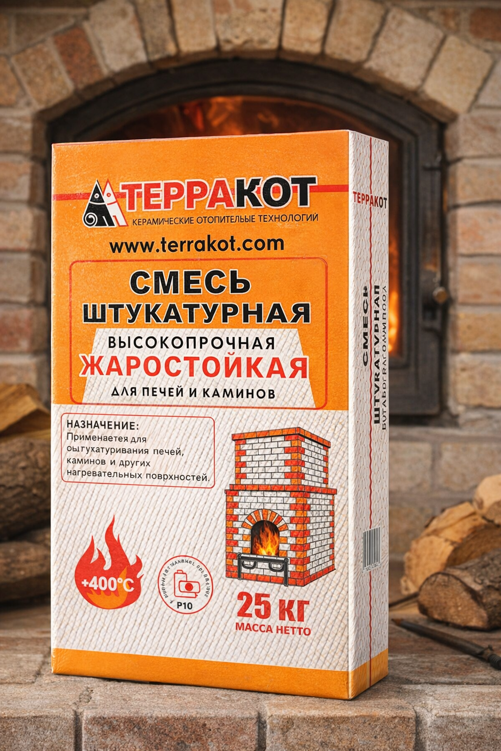 Высокопрочная высокотемпературная штукатурка Терракот
