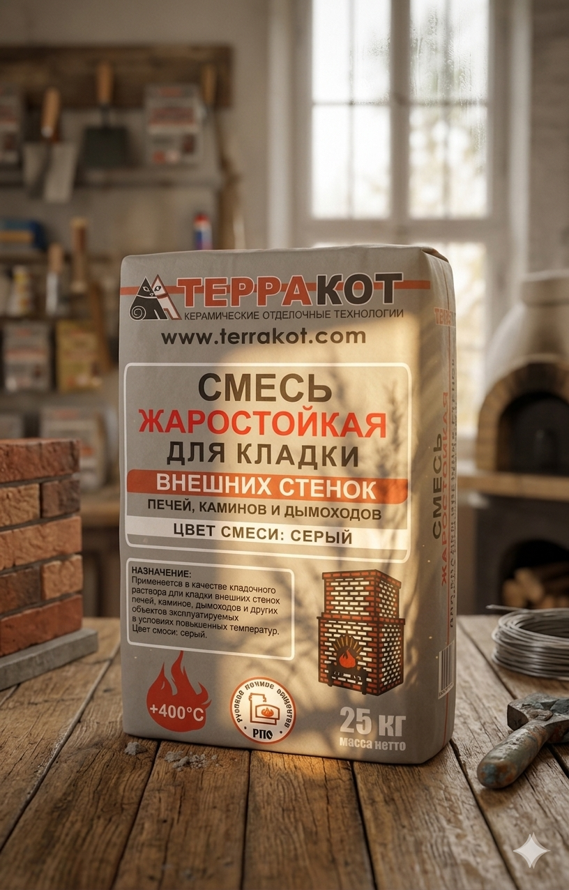 смесь для внешних стенок печи