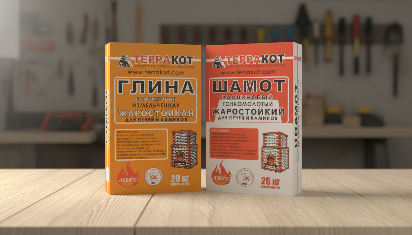 шамот с глиной